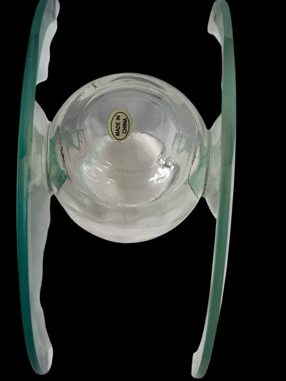 Vintage Lamplight Farms Glass Oil Lamp Dual Curved Glass Panels - Elegant Design